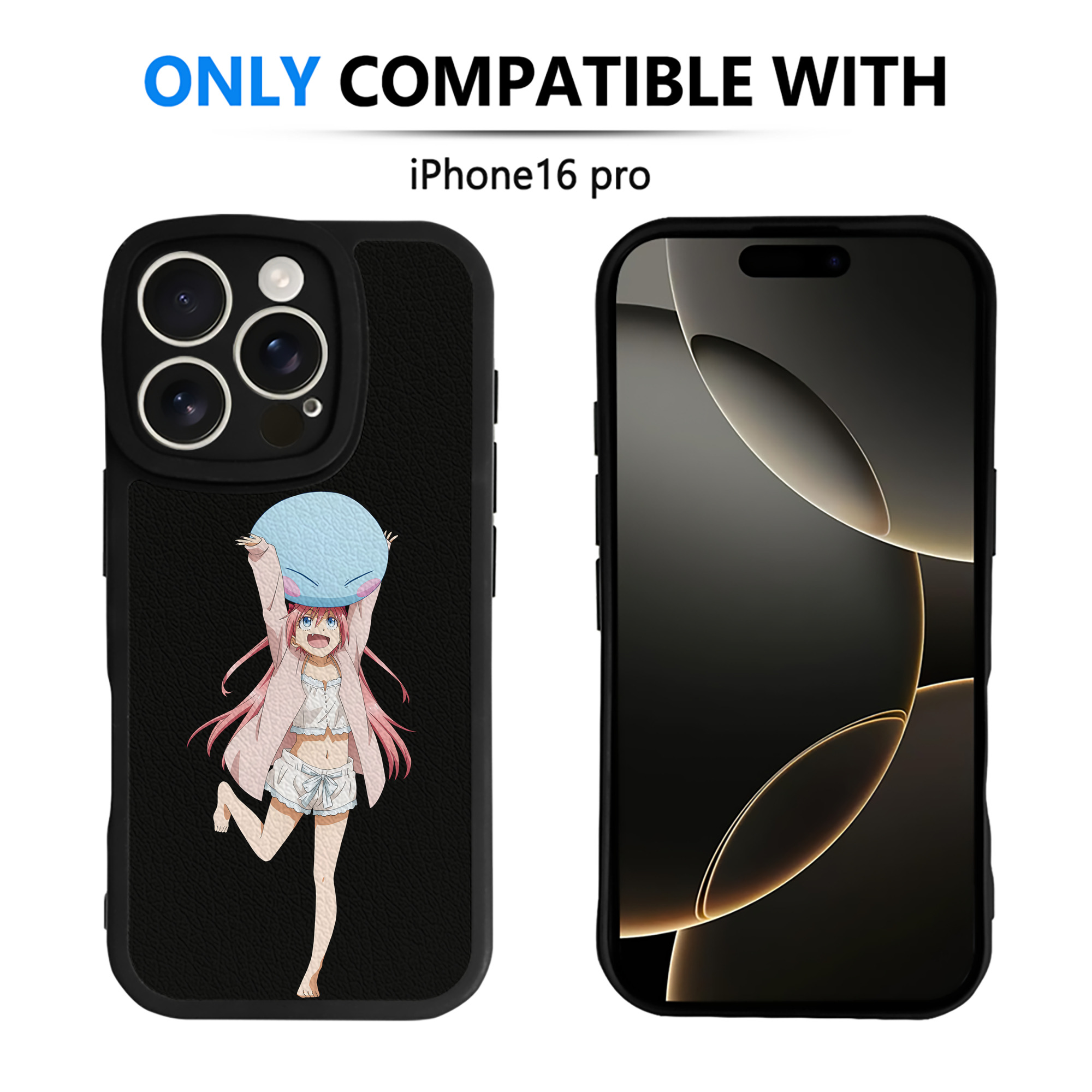 （画像用） 転スラ Regarding Reincarnated to Slime 【iPhone 16シリーズ対応】シリコンスマホケース（レザー調） 材質：シリコン